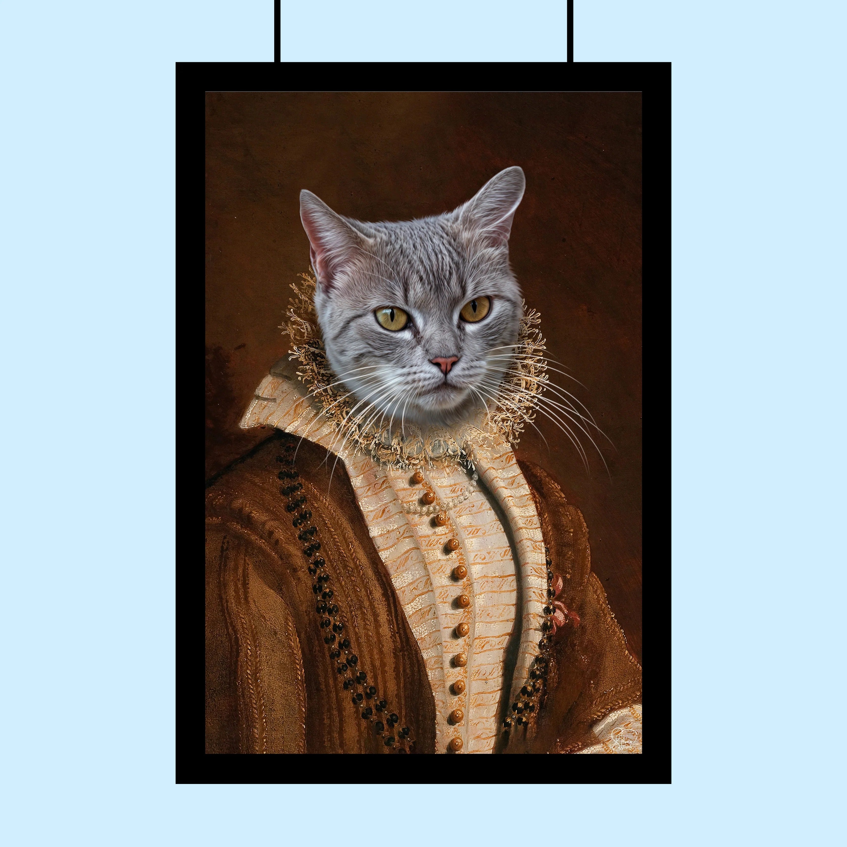 Aristocratic Elegance Pet Portrait – Custom Pet Canvas